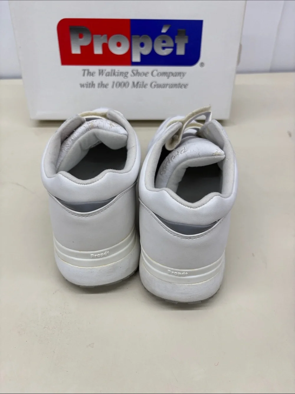 Propet Men’s White Velcro Sneakers